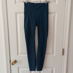 COPY - Lululemon Night Diver Teal Reflective Stretch 27" Zoned In Tight Size 6